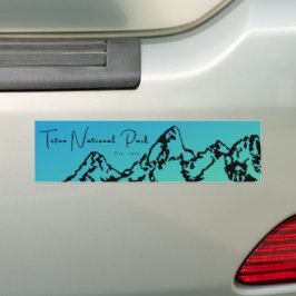 Adesivo Para Carro Teton National Park Blue Green Bumper Sticker