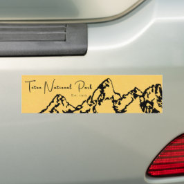 Adesivo Para Carro Teton National Park Yellow Bumper Sticker