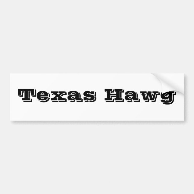 Adesivo Para Carro Texas Hawg (Frente)