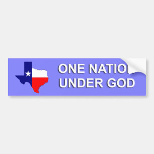 Adesivo Para Carro Texas - Uma Nação Sob Deus