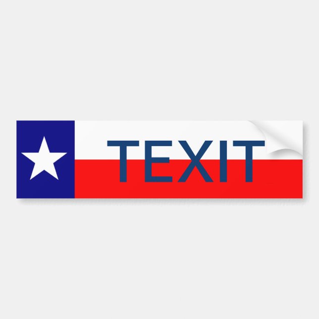 Adesivo Para Carro TEXIT Texas Sai Da República Seca Da União (Frente)
