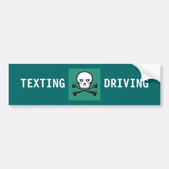 Adesivo Para Carro TEXTING que CONDUZ = morte (Frente)