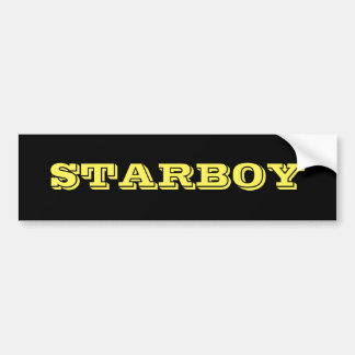 Adesivo Para Carro Texto customizável de STARBOY em um fundo preto