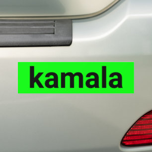 Adesivo Para Carro texto minimalista de kamala verde-neon preto legal