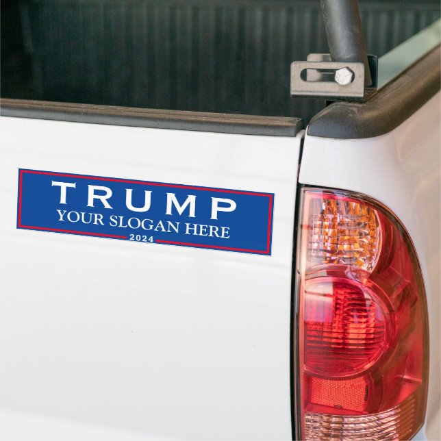 Adesivo Para Carro Texto Personalizável/Slogan Votação Trump 2024 Azu (No caminhão)