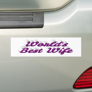 Adesivo Para Carro Texto roxo da melhor esposa