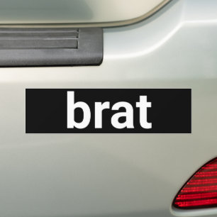 Adesivo Para Carro Texto simples e engraçado, branco e preto
