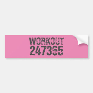 Adesivo Para Carro Texto vestido e arranhado Workout 247365 rosa