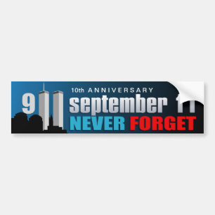 Adesivo Para Carro Th dos 9 /11 de setembro de 11 - 10o aniversário