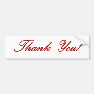 Adesivo Para Carro Thank you note - red script