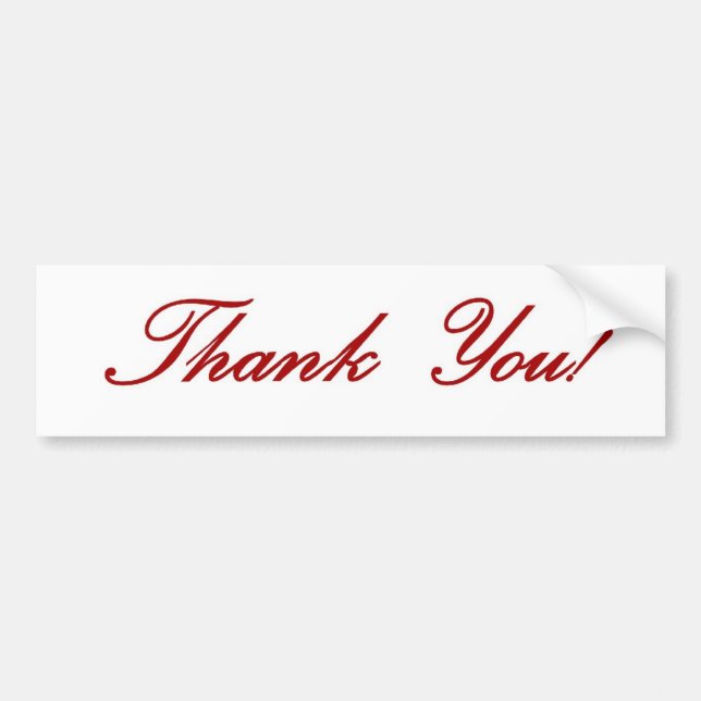Adesivo Para Carro Thank you note - red script (Frente)