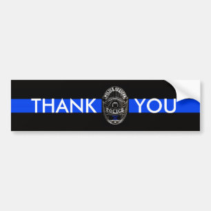 ADESIVO PARA CARRO THANK YOU POLICE BUMPER STICKER