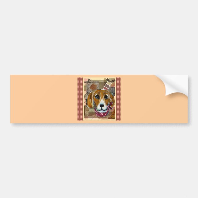 ADESIVO PARA CARRO THANKSGIVING BEAGLE (Frente)