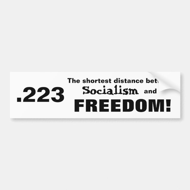 Adesivo Para Carro The distance between Socialism and Freedom (Frente)