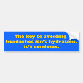 Adesivo Para Carro The Key to Avoiding Headaches: Condoms