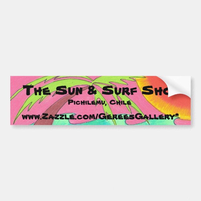 Adesivo Para Carro The Sun & loja do surf (Frente)
