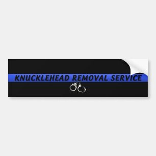 Adesivo Para Carro Thin Blue Line Knucklehead Removal Service