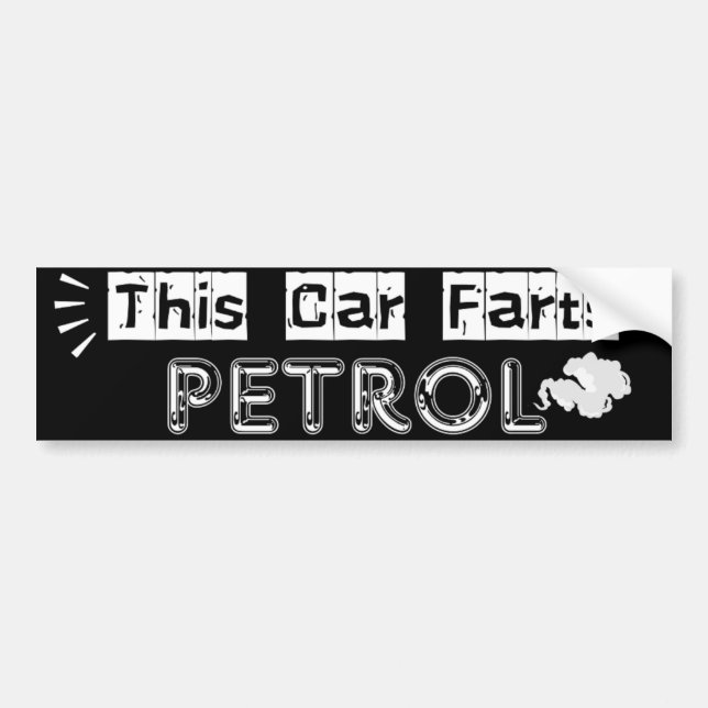 Adesivo Para Carro This Car Farts Petrol Witty Joke (Frente)
