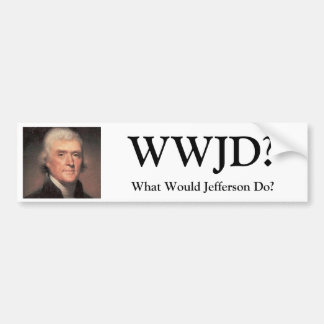 Adesivo Para Carro Thomas Jefferson, WWJD? , Que Jefferson faria?