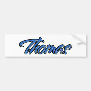 Adesivo Para Carro Thomas Name blue Aufkleber Sticker Autoaufkleber