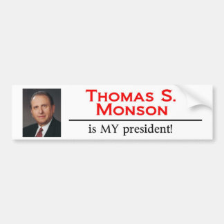 Adesivo Para Carro Thomas S. Monson é MEU presidente!