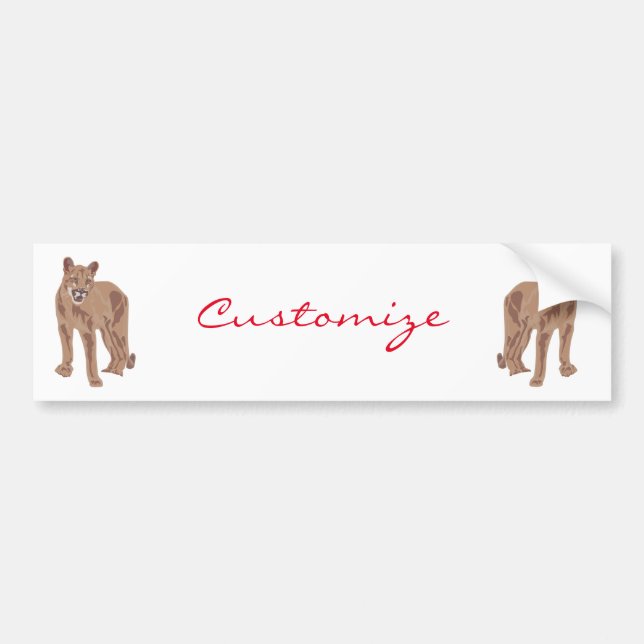 Adesivo Para Carro Thunder_Cove Do Leão Da Montanha Cougar Puma (Frente)