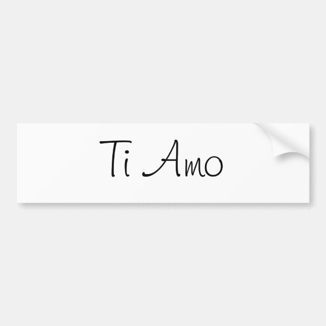 Adesivo Para Carro Ti Amo/I Te Amo (Frente)