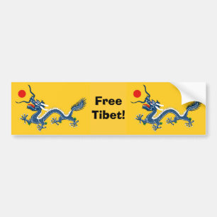 Adesivo Para Carro Tibet - bandeira da dinastia de Qing (1890-1912)