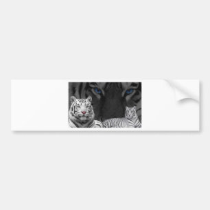 Adesivo Para Carro Tigres brancos