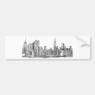 Adesivo Para Carro Tinta da skyline de New York