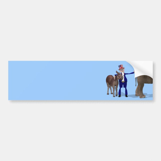 Adesivo Para Carro Tio Sam ama Donkeys (Frente)