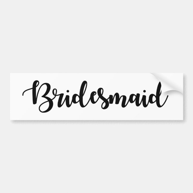 Adesivo Para Carro Tipo de letra simples do Bridesmaid Sticker (Frente)