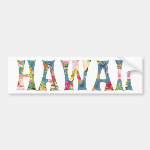 Adesivo Para Carro Tipografia PixDezines Hawaii Tiki