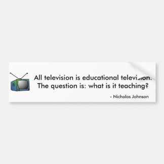 Adesivo Para Carro Toda a televisão é televisão educacional