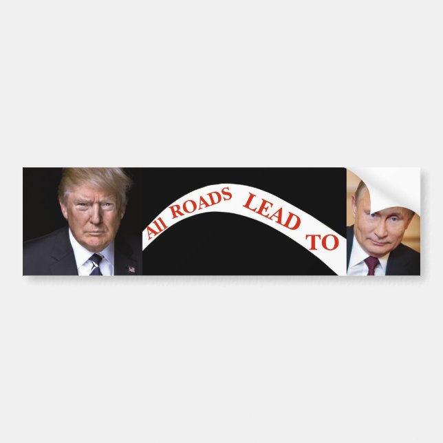 Adesivo Para Carro Todas As Estradas Levam A Putin Bumper Sticker (Frente)