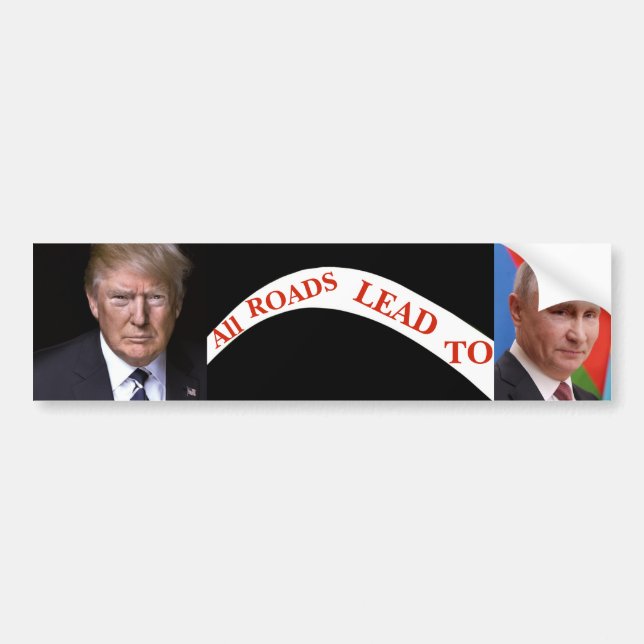 Adesivo Para Carro Todas As Estradas Levam A Putin Bumper Sticker (Frente)