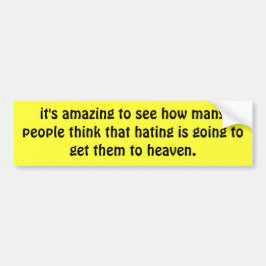 Adesivo Para Carro Tolerância contra o ódio