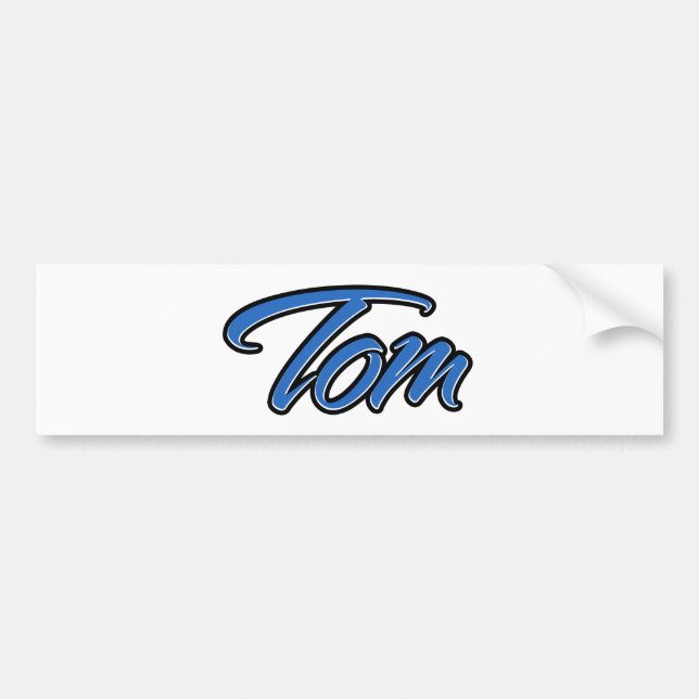 Adesivo Para Carro Tom Name Blue Aufkleber Sticker Autoaufkleber (Frente)