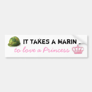 Adesivo Para Carro Toma um fuzileiro naval para amar uma princesa
