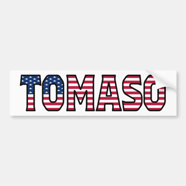 Adesivo Para Carro Tomaso Nome Vorname USA Aufkleber Sticker Auto (Frente)