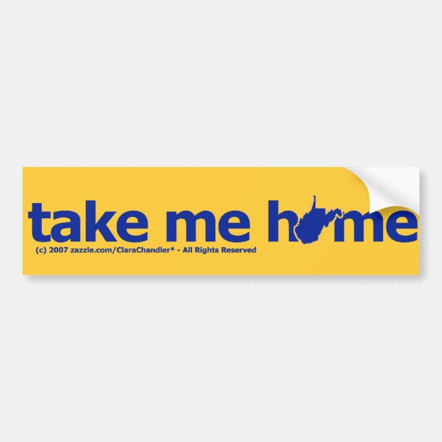 Adesivo Para Carro Tome-me Bumpersticker Home (Frente)