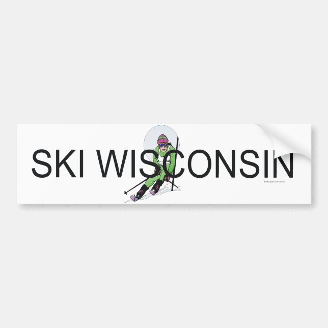 Adesivo Para Carro TOP Ski Wisconsin (Frente)
