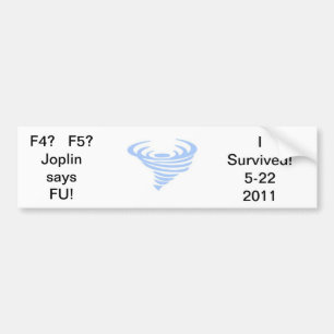 Adesivo Para Carro tornado-2, F4? F5? saysFU de Joplin! , Eu