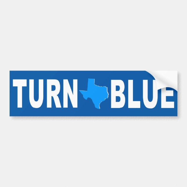 Adesivo Para Carro Tornar o Texas Azul (Frente)