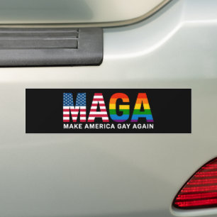 Adesivo Para Carro Torne a América Gay Novamente Orgulho Gay 2025 LGB
