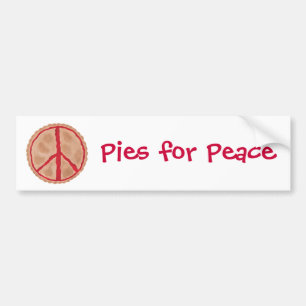 Adesivo Para Carro Tortas para a Paz, tarte-pau