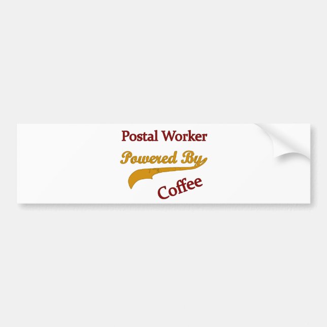 Adesivo Para Carro Trabalhador postal psto pelo café (Frente)