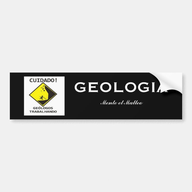 Adesivo Para Carro Trabalhando de Geologos, GEOLOGIA, Mente e Malleo (Frente)