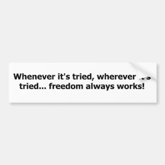 Adesivo Para Carro Trabalhos da liberdade!