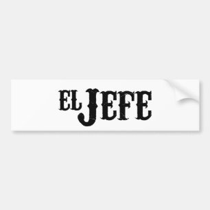 Adesivo Para Carro Tradução do EL Jefe o chefe